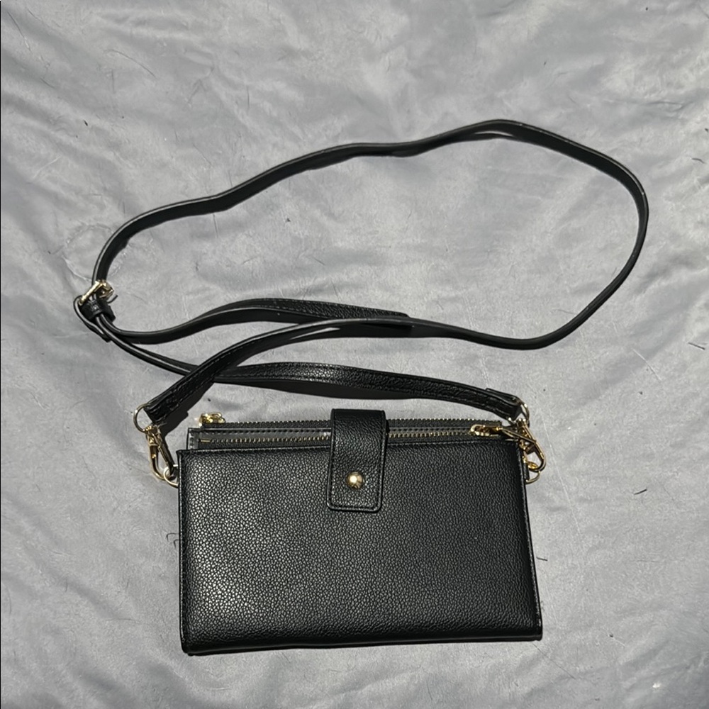 Elegant Black Leather Crossbody Bag